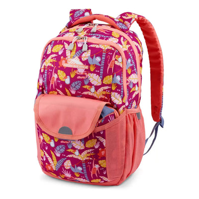 High Sierra Ollie Lunchkit Backpack with Exterior Bottle Pocket, Orchid Jungle - VMInnovations