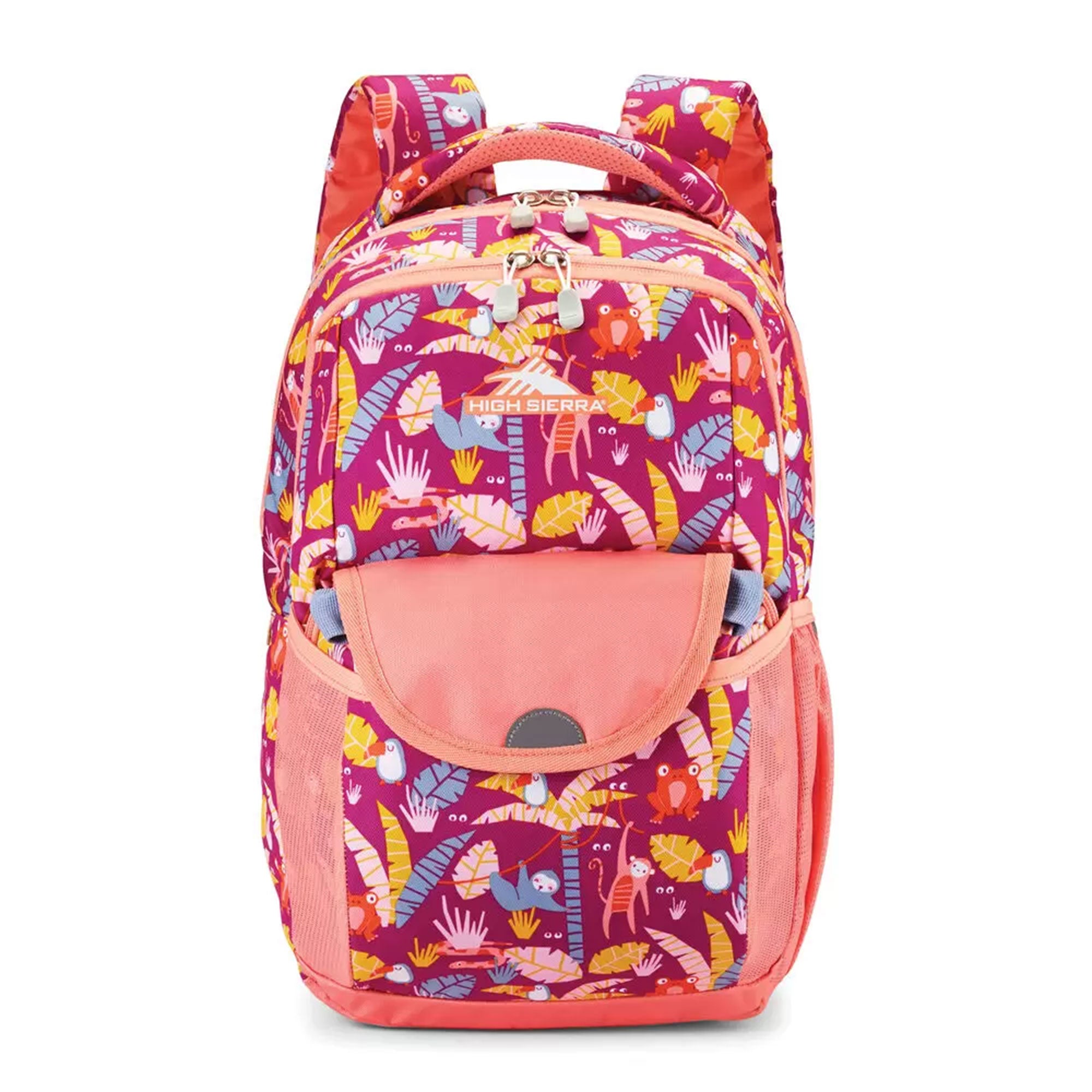 High Sierra Ollie Lunchkit Backpack with Exterior Bottle Pocket, Orchid Jungle - VMInnovations