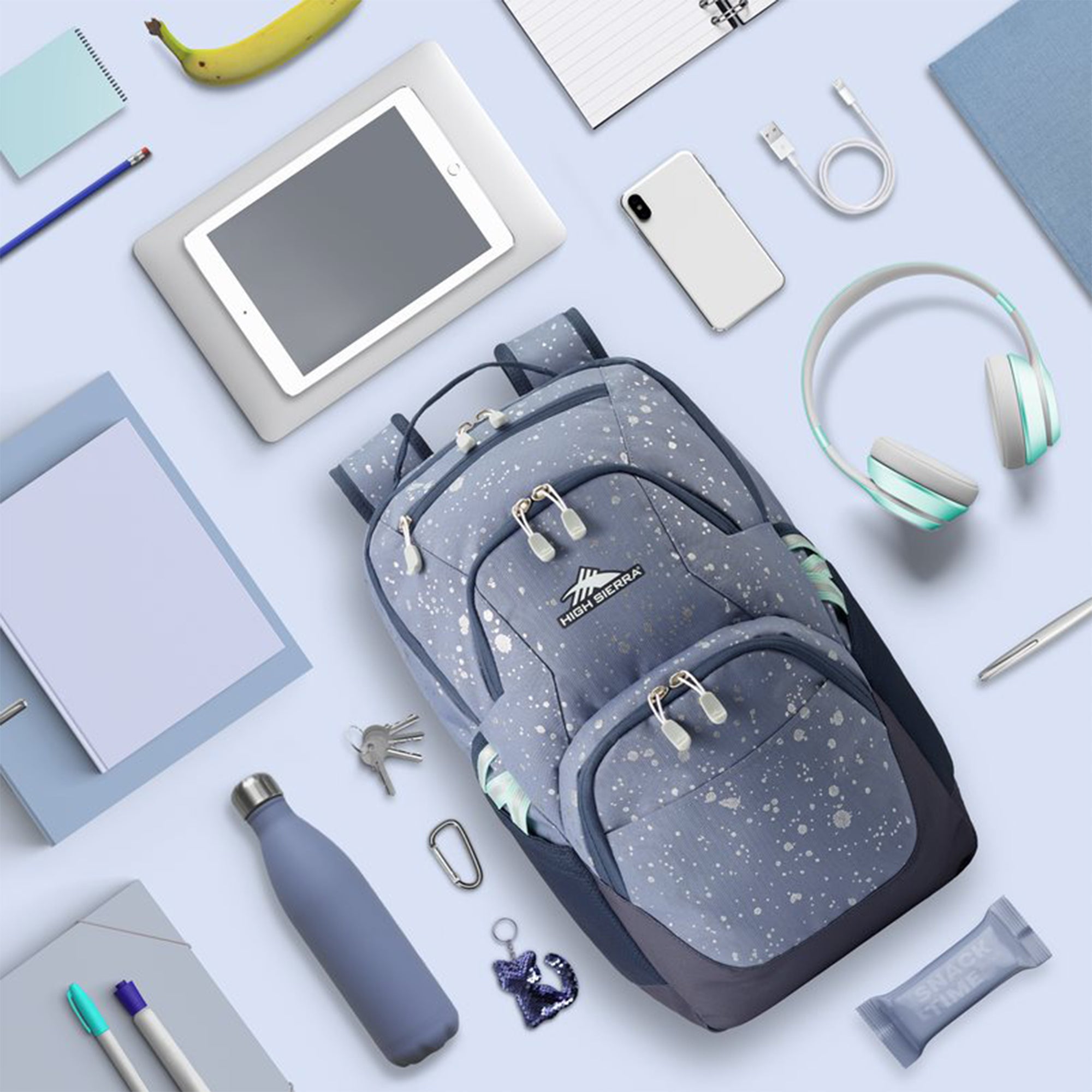 High Sierra Swoop SG Backpack w/Laptop Pocket, Metallic Splatter (Used) - VMInnovations