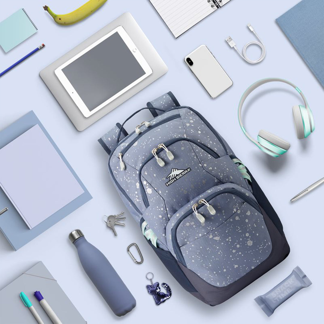 High Sierra Swoop SG Backpack w/Laptop Pocket, Metallic Splatter (Used) - VMInnovations