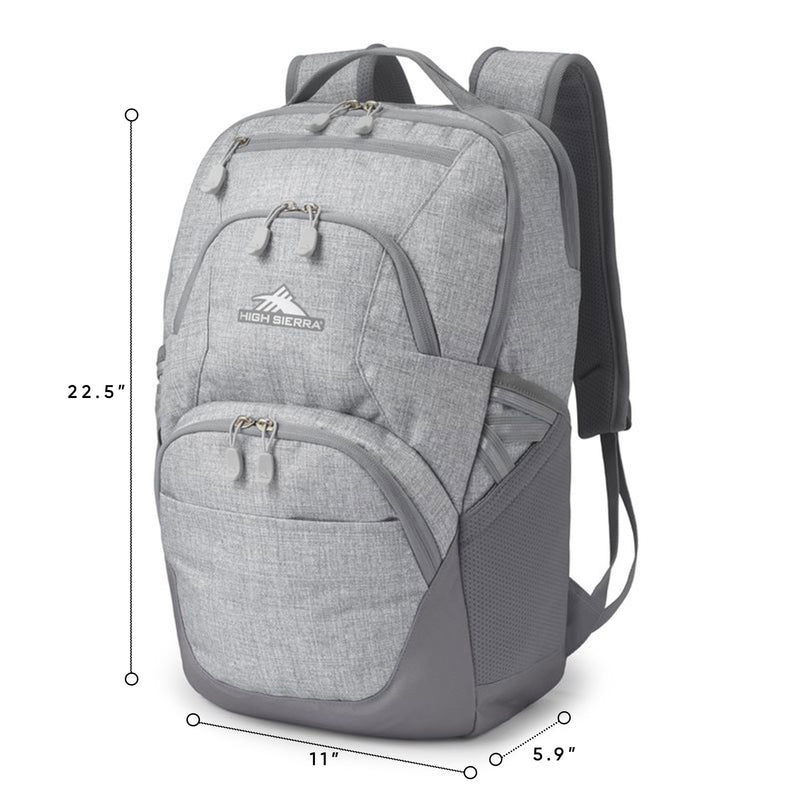 Swoop SG Backpack w/Laptop Drop Protection Pocket, Silver Heather (Used)