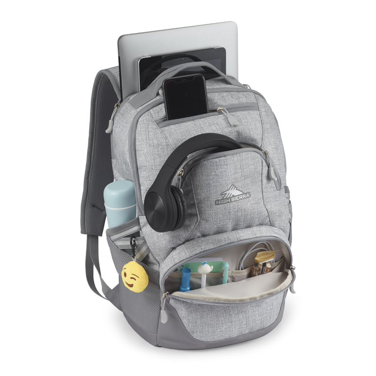 High Sierra Swoop Backpack for Laptop, Fits Most 17” Laptops, 30L,Silver Heather