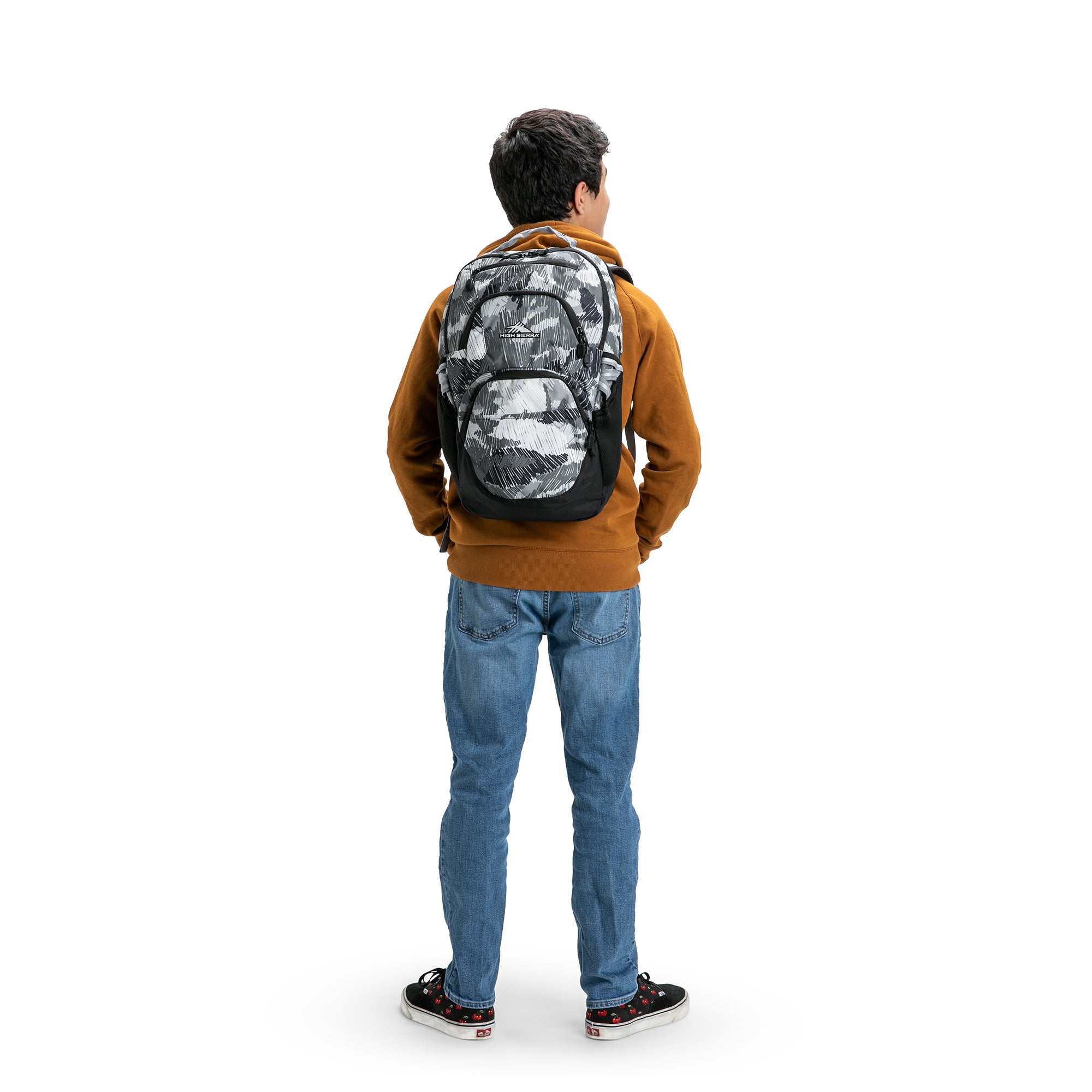 High Sierra Swoop SG Backpack w/Laptop Drop Protection Pocket, Camo (Open Box) - VMInnovations