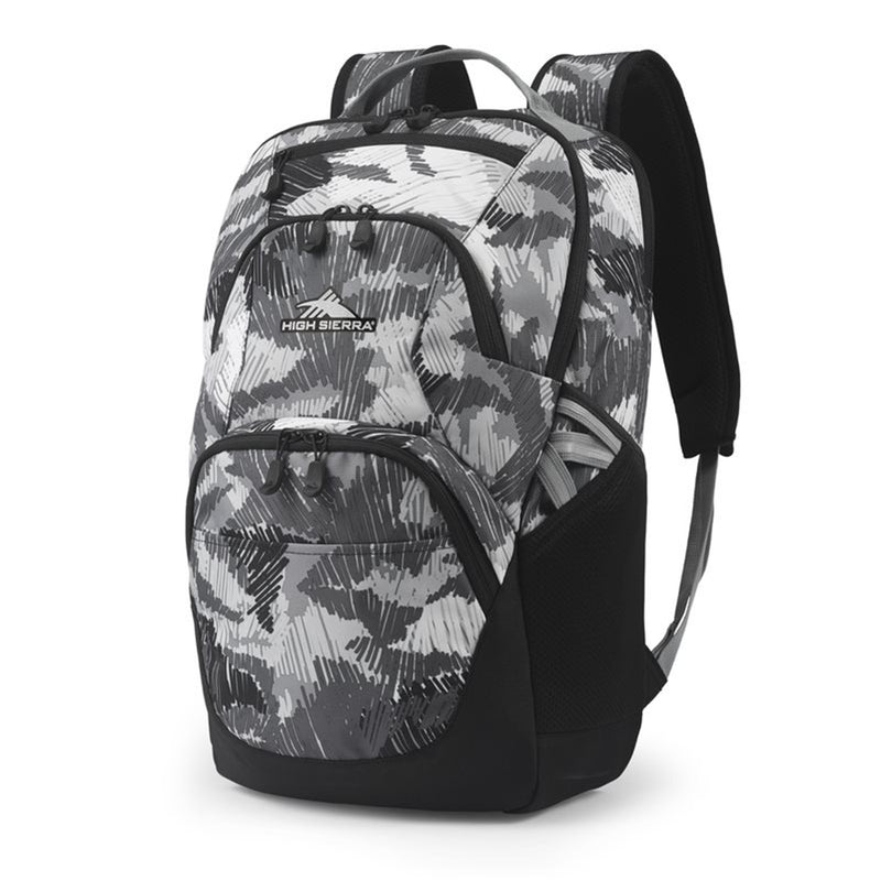 Swoop SG Backpack with Laptop Drop Protection Pocket, Scribble Camo (Used)