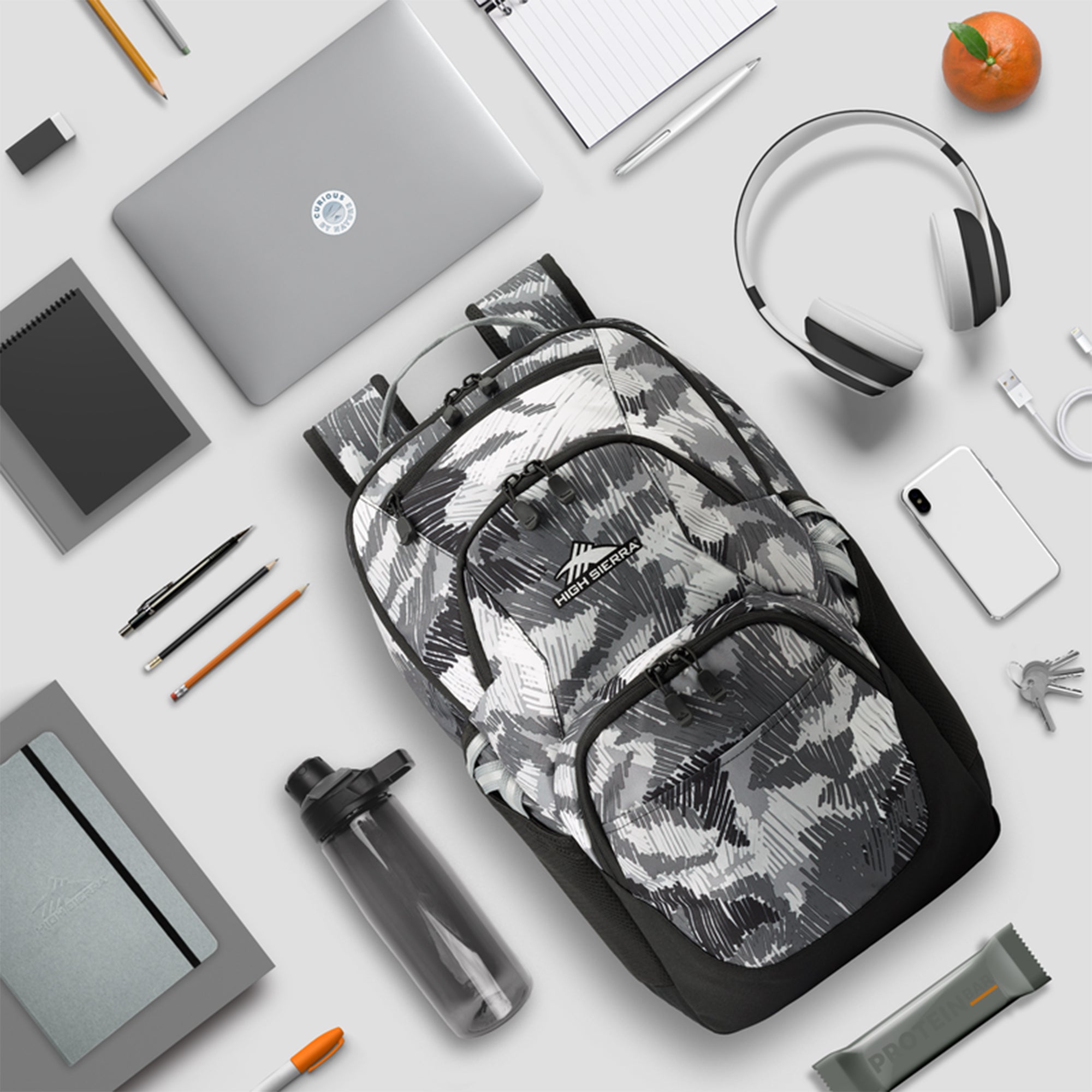 High Sierra Swoop SG Backpack w/Laptop Drop Protection Pocket, Camo (Open Box) - VMInnovations