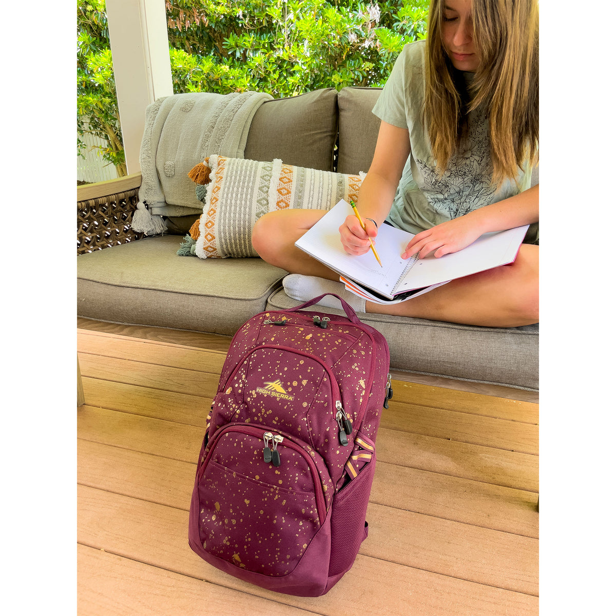 High Sierra Swoop SG Backpack Bookbag w/Laptop Drop Protection Pocket (Open Box)