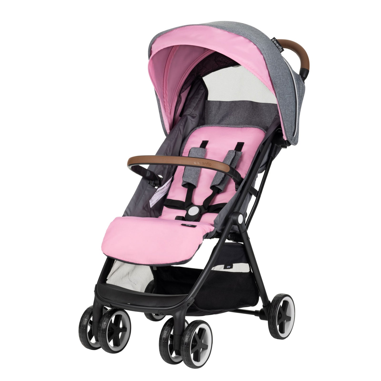 Evenflo Gold Otto Self Folding Lightweight Travel Stroller, Opal Pink (Open Box) - VMInnovations