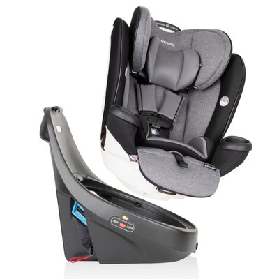 Evenflo Gold Revolve360 All in 1 Rotating Convertible Car Seat, Moonstone Gray - VMInnovations