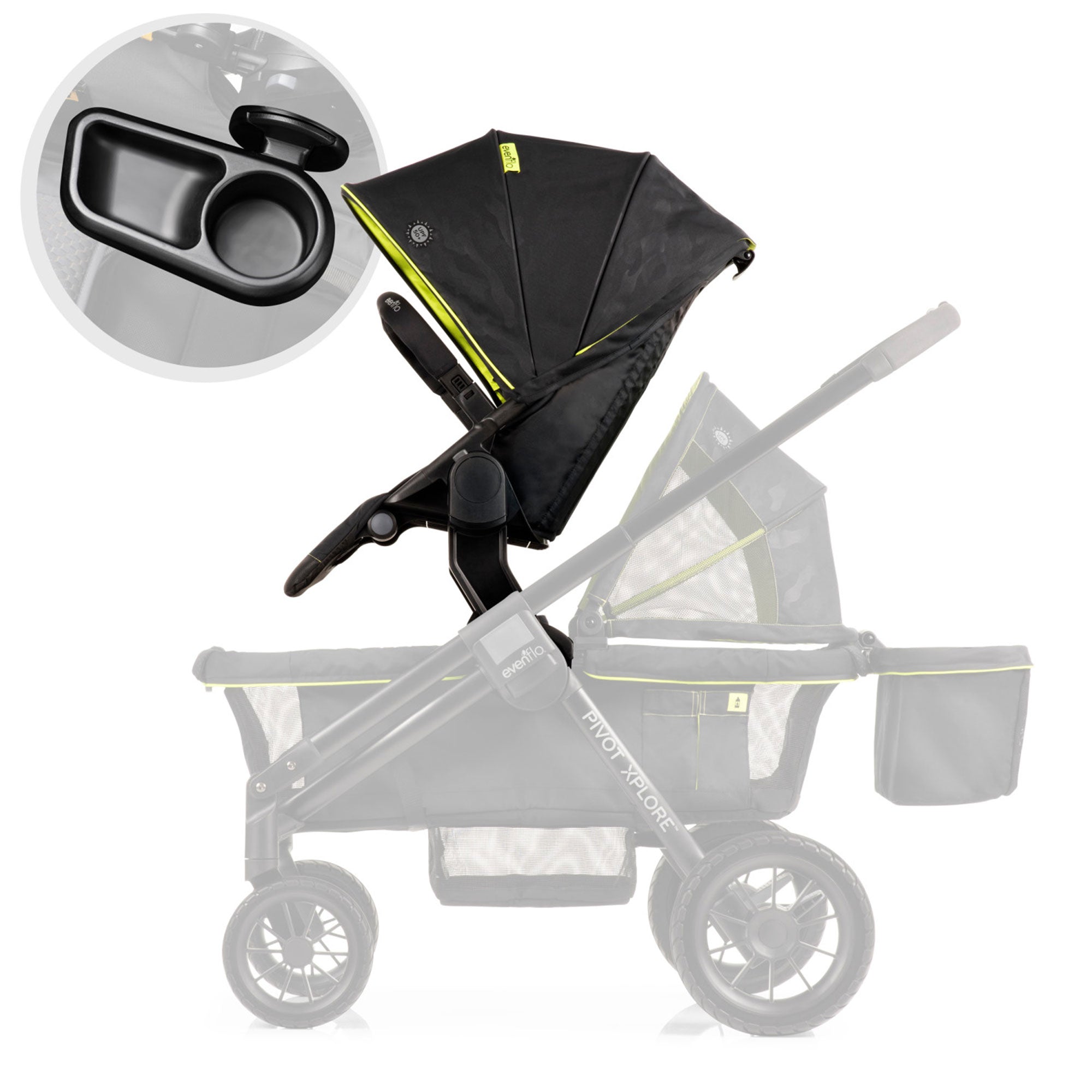 Second Seat for Pivot Xplore Stroller / Travel System, Wayfarer (Open Box) - VMInnovations