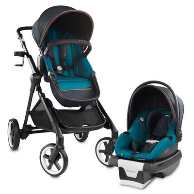Evenflo GOLD SensorSafe Pivot Xpand Smart Modular Travel System, Sapphire Blue