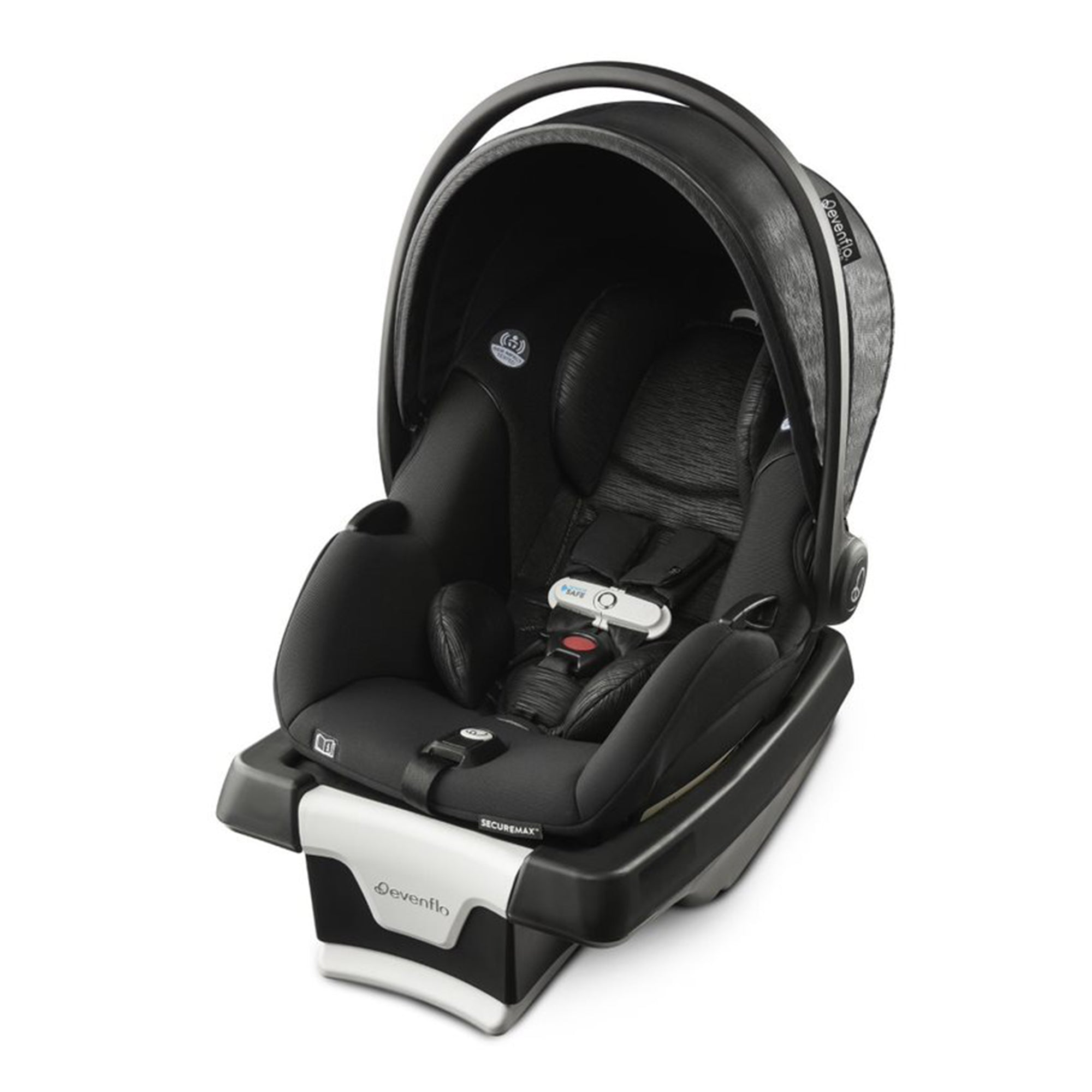 Evenflo Gold SecureMax Baby Car Seat w/ SensorSafe & Load Leg Base, Onyx Black