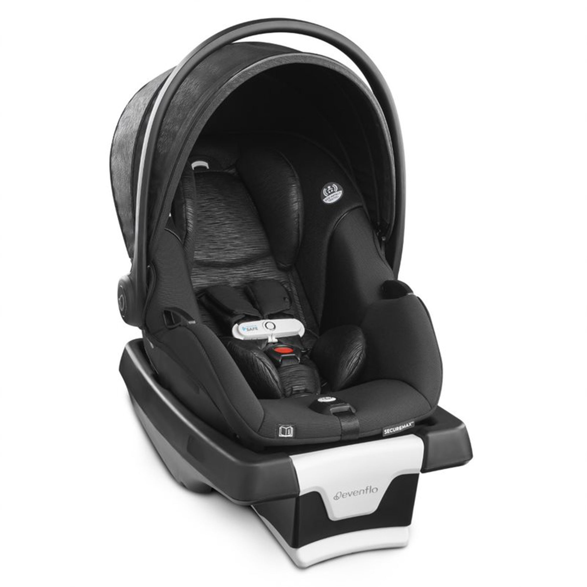 Evenflo Gold SecureMax Baby Car Seat w/ SensorSafe & Load Leg Base, Onyx Black
