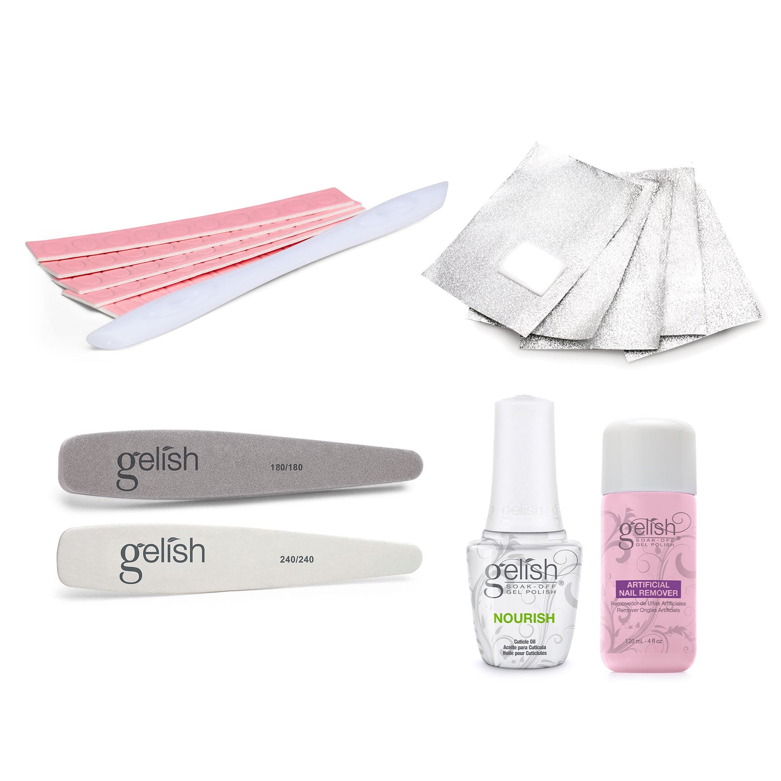 Gelish Essentials Gel Polish and Dip Powder Polish Remover and Maintenance Kit - VMInnovations