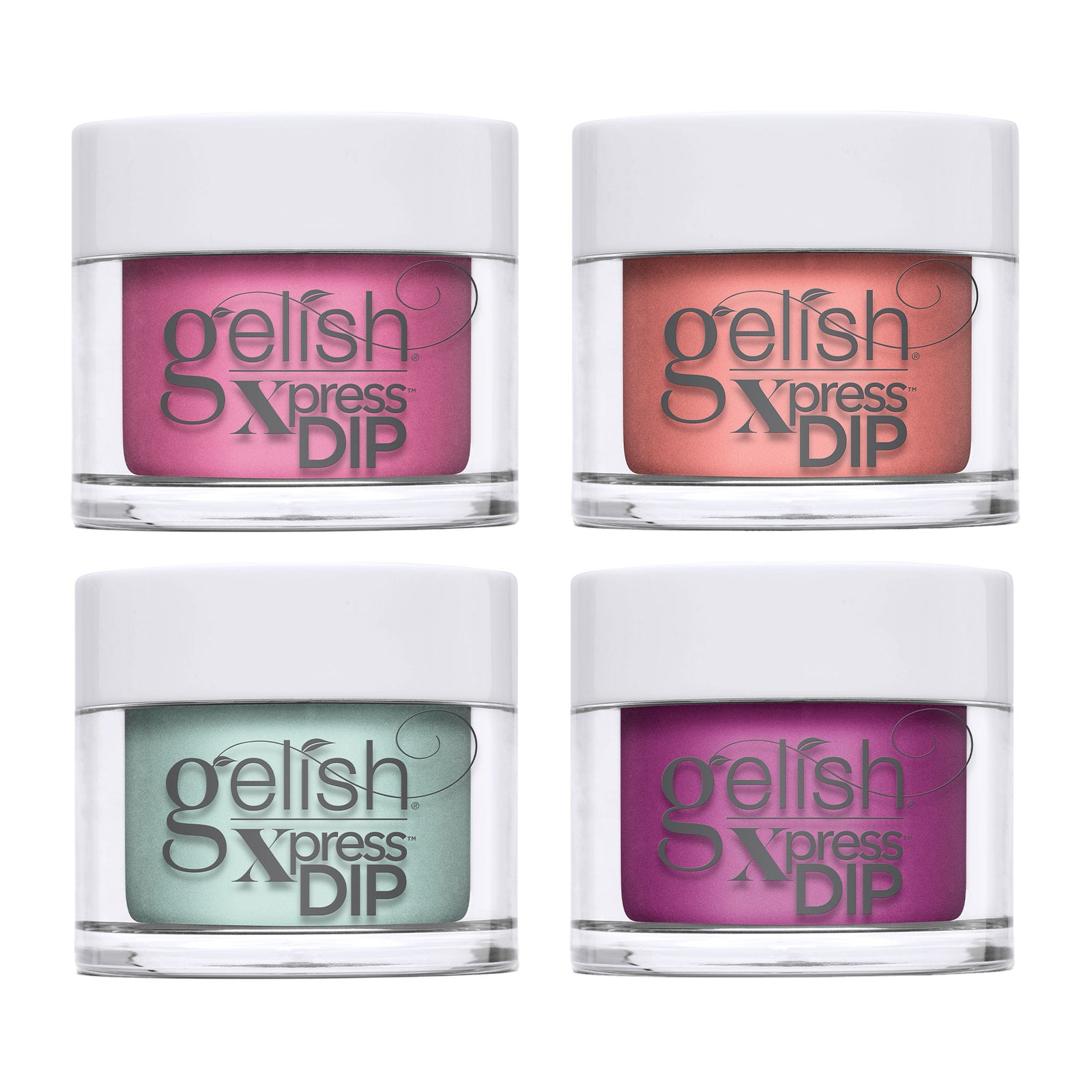 Gelish Mini Xpress Dip Neon Collection 9 G ColorFusion Nail Powder Jar, 4 Pack - VMInnovations