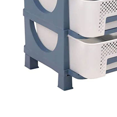 Homeplast Venus 30 Inch Tall Plastic 4 Drawer Home Storage Organizer Shelf, Blue