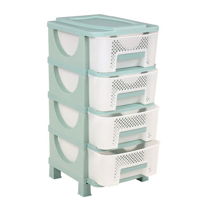30 In Tall Plastic 4 Drawer Home Storage Organizer Shelf, Green (Open Box)