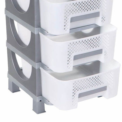 Homeplast Venus 30 Inch Tall Plastic 4 Drawer Home Storage Organizer Shelf, Grey