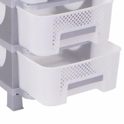 Homeplast Vesta Perforated Plastic 3 Drawer Storage Organizer Shelf, Grey (Used) - VMInnovations