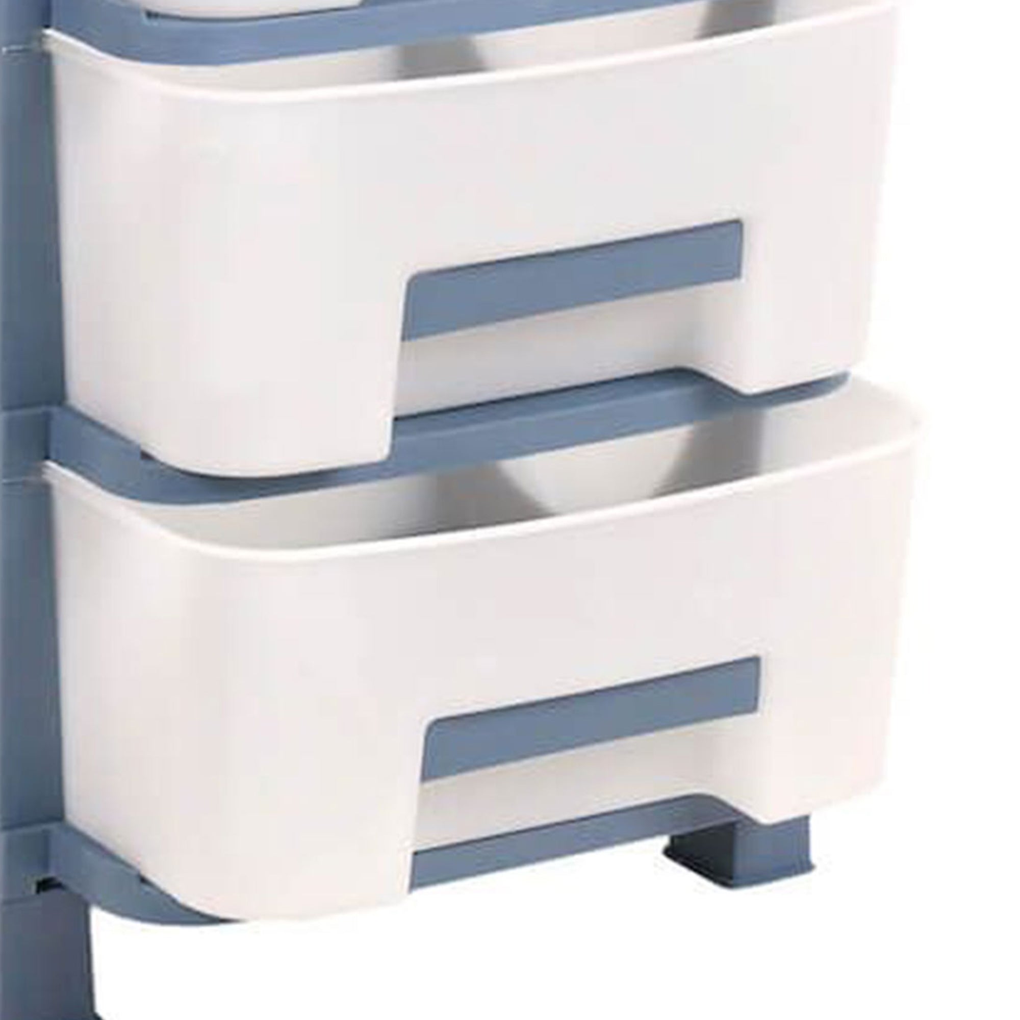 Homeplast Vesta 24 Inch Tall Plastic 3 Drawer Home Storage Organizer Shelf, Blue