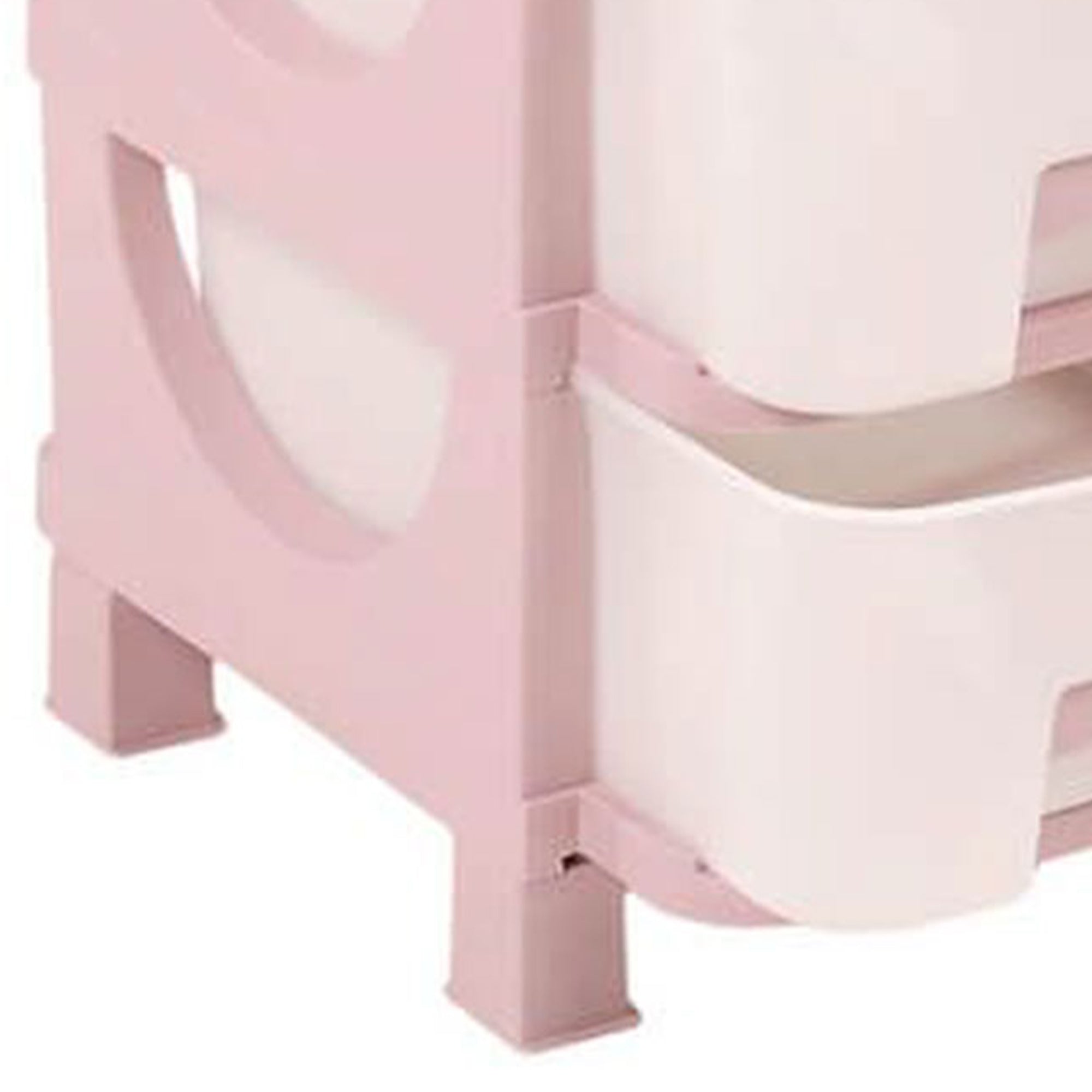 Homeplast Oyma 37 Inch Tall Plastic 5 Drawer Home Storage Organizer Shelf, Pink