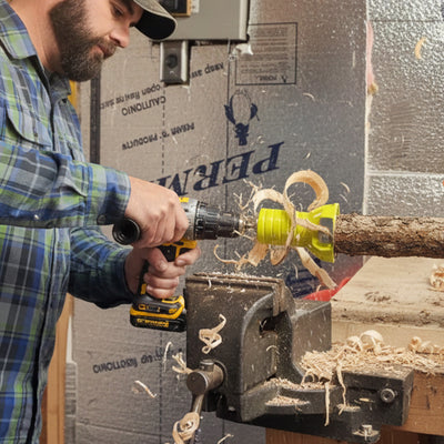 Timber Tuff 1 Inch Aluminum Twin Blade Tenon Cutter w/ Forstner Bit (Open Box) - VMInnovations