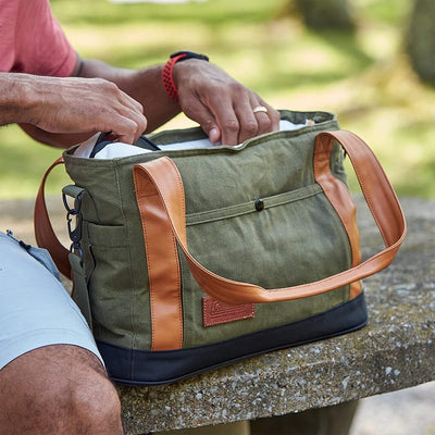 Coleman Banyan Series 24 Can Padded Soft Sided Can Soft Cooler Tote Bag, Olive - VMInnovations