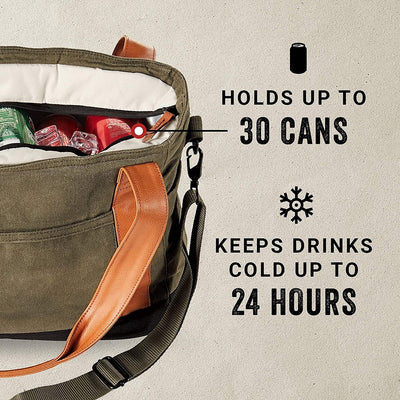 Coleman Banyan Series 30 Can Padded Soft Sided Can Soft Cooler Tote Bag, Olive - VMInnovations