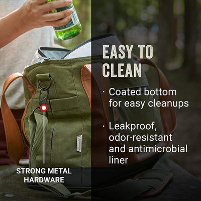 Coleman Banyan Series 30 Can Padded Soft Sided Can Soft Cooler Tote Bag, Olive - VMInnovations