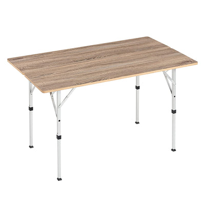 Coleman Living Collection Folding Table with Lightweight Aluminum Frame, Brown - VMInnovations
