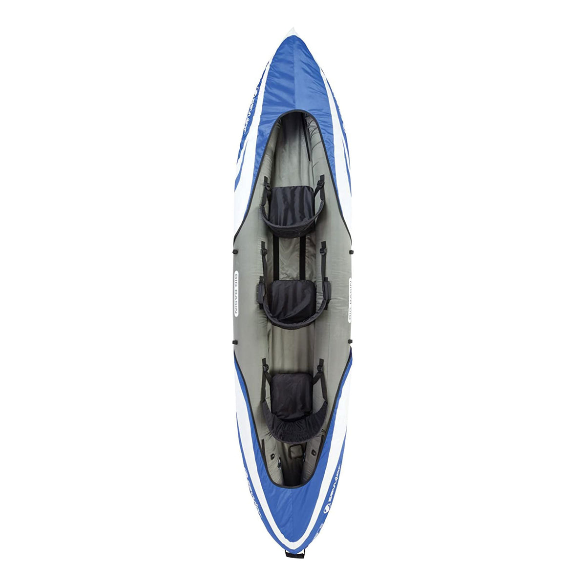 Sevylor Big Basin 3 Person Inflatable Kayak & Stearns Men's Life Vest, Blue, 2XL