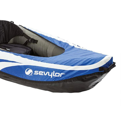 Sevylor Big Basin 3 Person Inflatable Kayak & Stearns Men's Life Vest, Blue, M