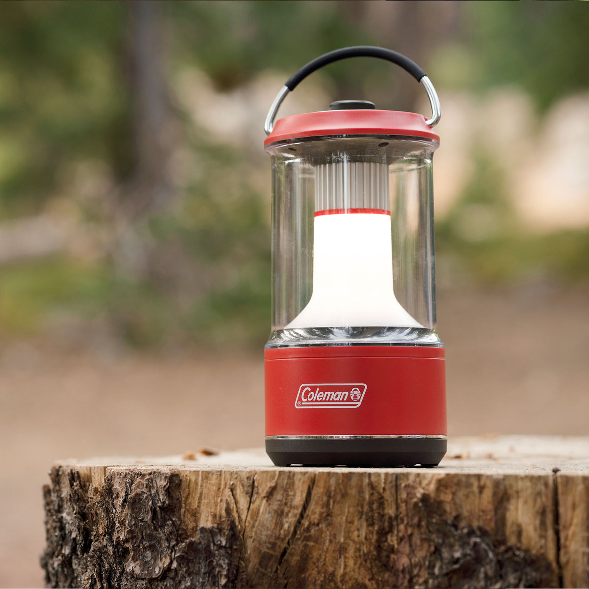 Coleman 800 Lumens LED Outdoor Camping Light Lantern w/BatteryGuard, Red(3 Pack)