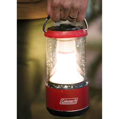 Coleman 800 Lumens LED Outdoor Camping Light Lantern with BatteryGuard, Red