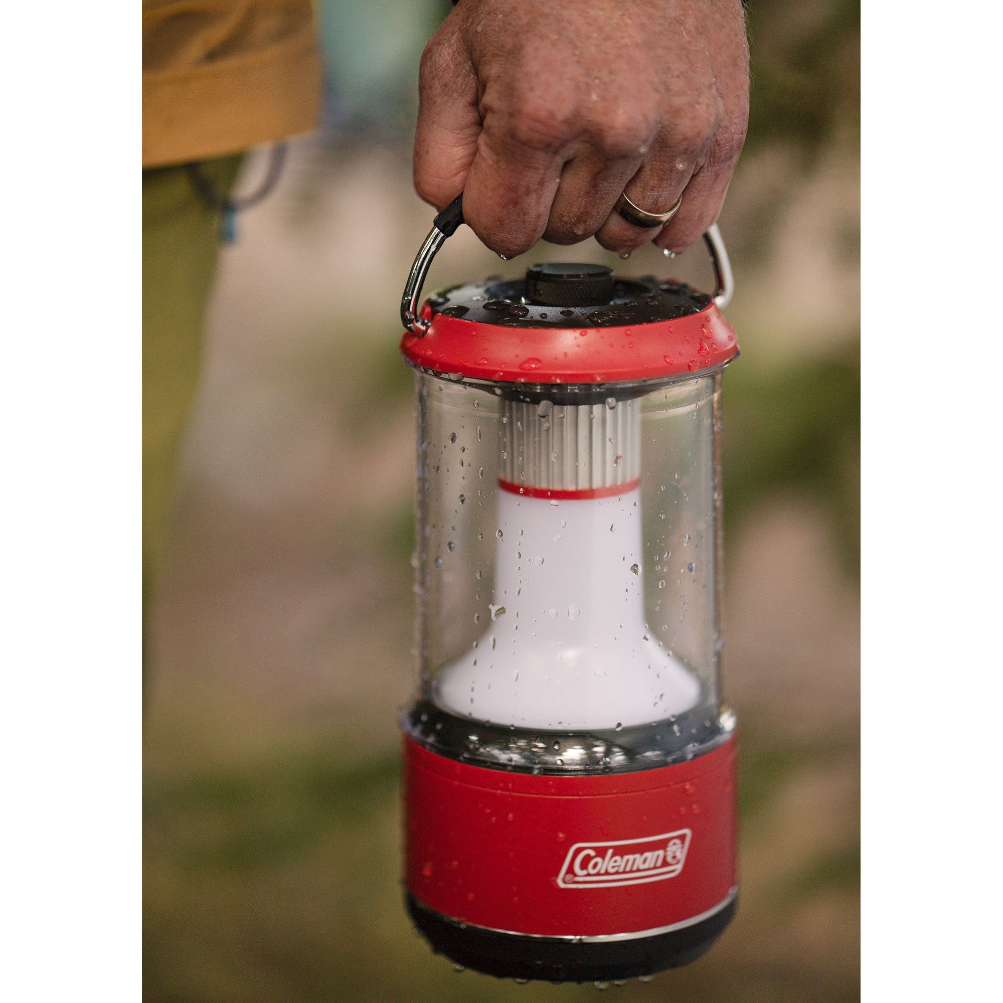 Coleman 800 Lumens LED Outdoor Camping Light Lantern w/BatteryGuard, Red(3 Pack)