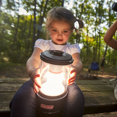 Coleman 800 Lumens LED Camping Light Lantern with BatteryGuard, Black (2 Pack)