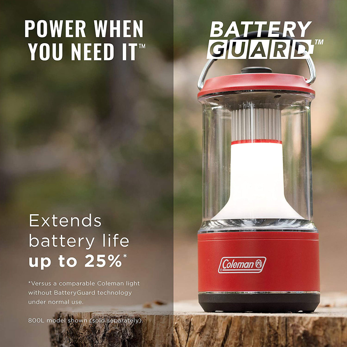 Coleman 1000 Lumens LED Outdoor Camping Light Lantern with BatteryGuard (3 Pack)