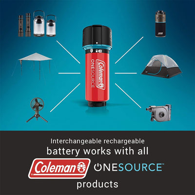 Coleman C002 Rechargeable Battery 2 Pack with Charger for Camping (Open Box) - VMInnovations