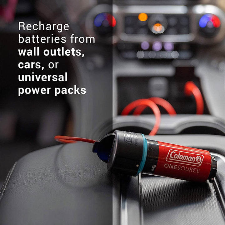 Coleman C002 Rechargeable Battery 2 Pack with Charger for Camping (Open Box)