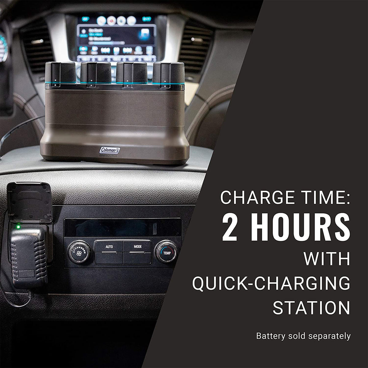 Coleman OneSource 2 Slot Interchangeable Rechargeable Battery Charger System