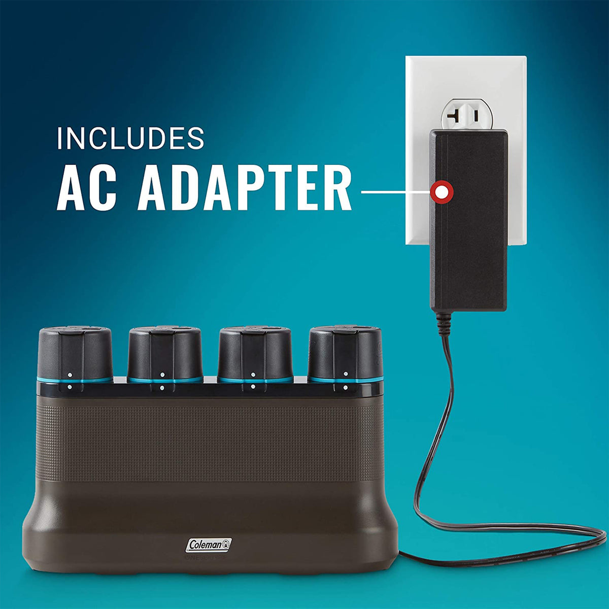 Coleman OneSource 2 Slot Interchangeable Rechargeable Battery Charger System