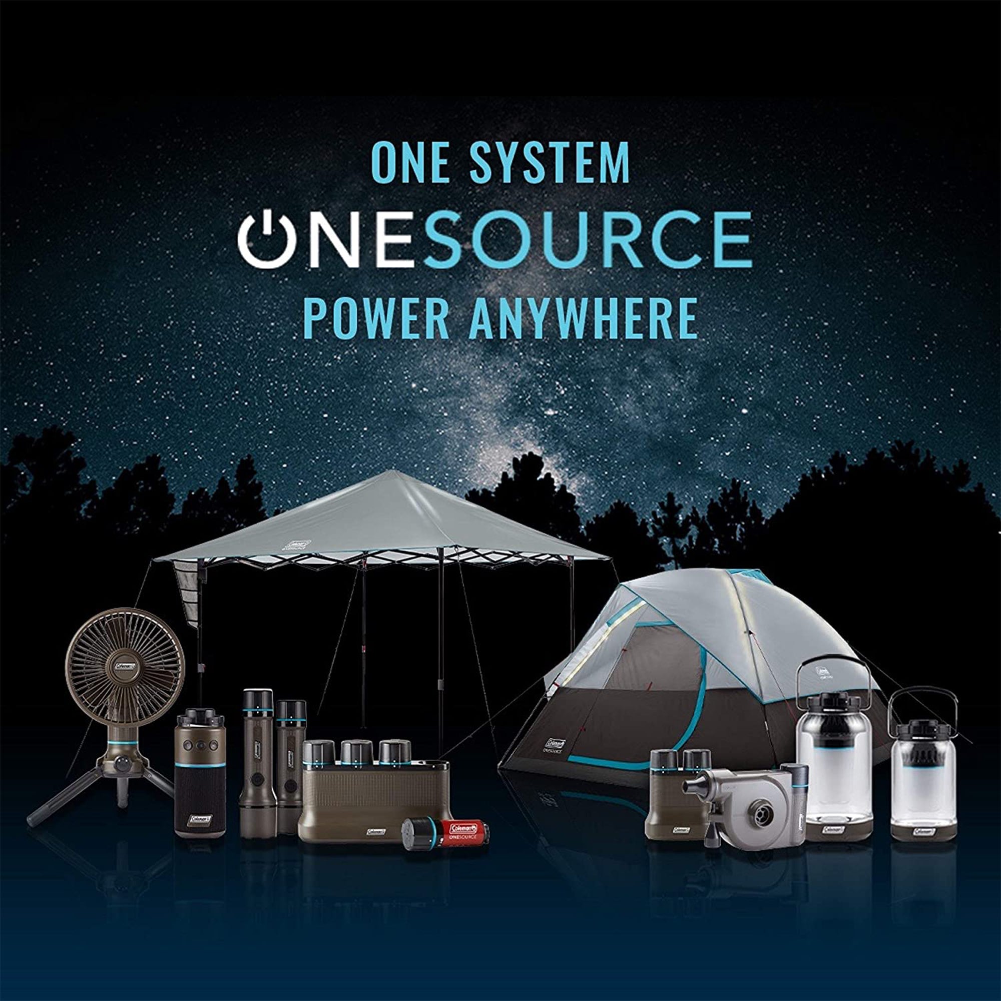 Coleman OneSource 2 Slot Interchangeable Rechargeable Battery Charger System