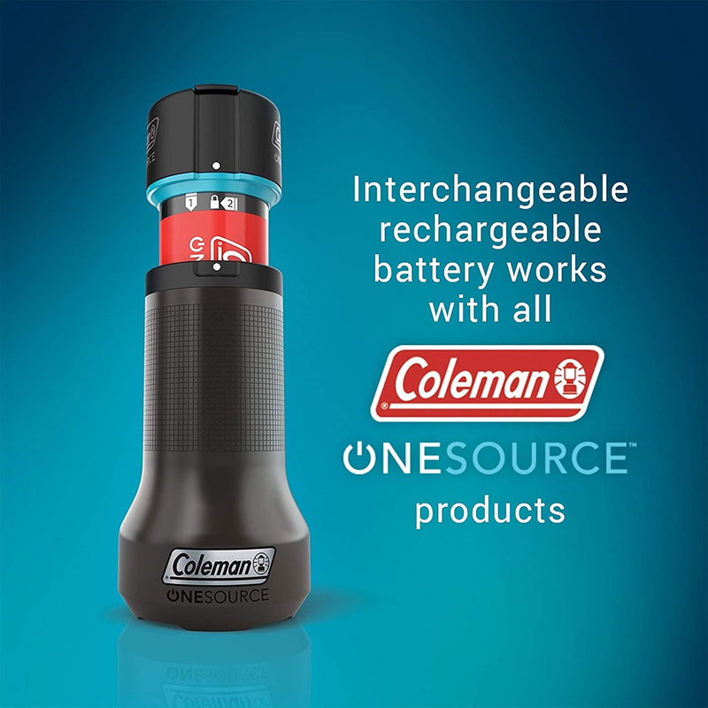 Coleman C002 Rechargeable Battery Pack w/ 1 Slot Charger for Camping (Open Box)