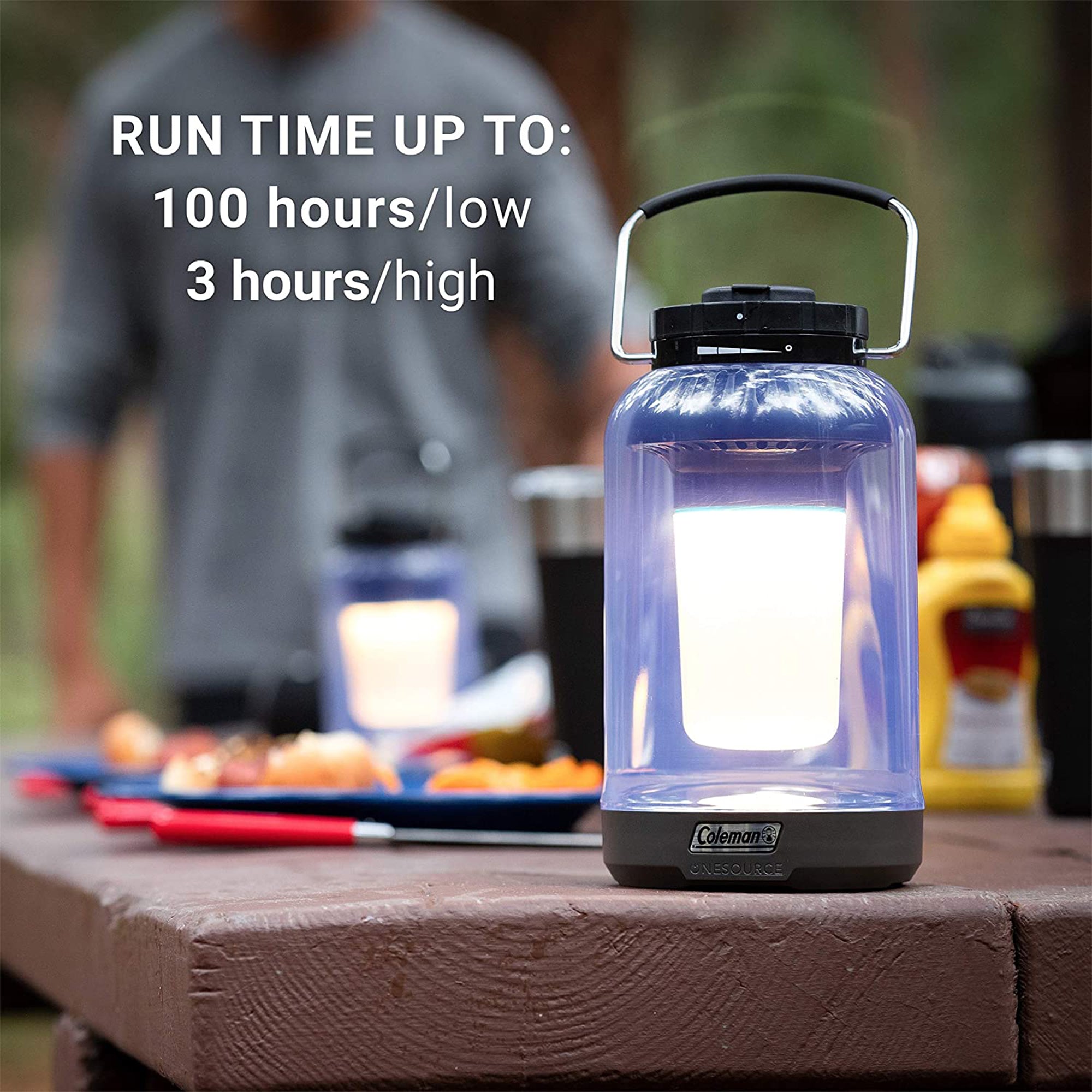 Coleman OneSource 600 Lumens LED Rechargeable Outdoor Camping Lantern (2 Pack)