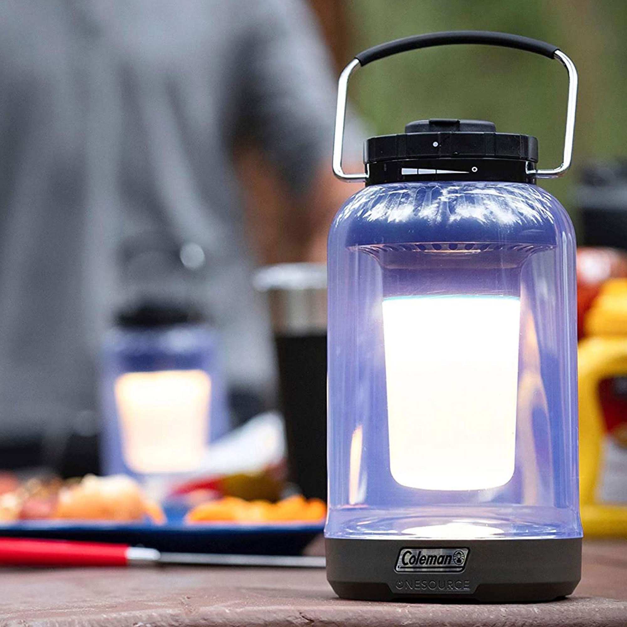 Coleman OneSource 1000 Lumens Outdoor Camping Lantern w/Charging Station, 2 Pack