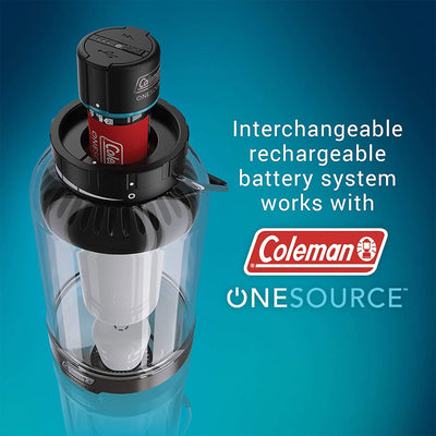 Coleman OneSource 1000 Lumens Outdoor Camping Lantern w/Charging Station, 2 Pack