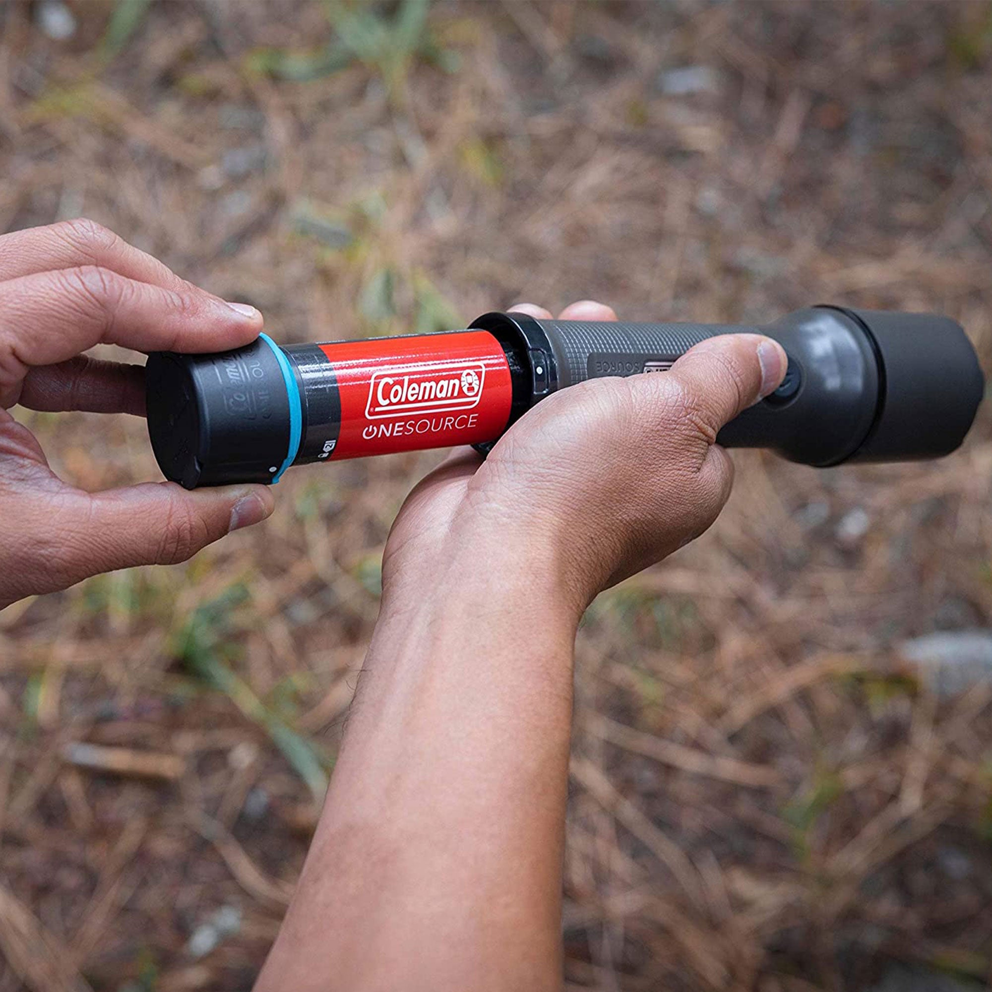 Coleman OneSource 600 Lumens Rechargeable Lithium Ion Camping Flashlight, 2 Pack