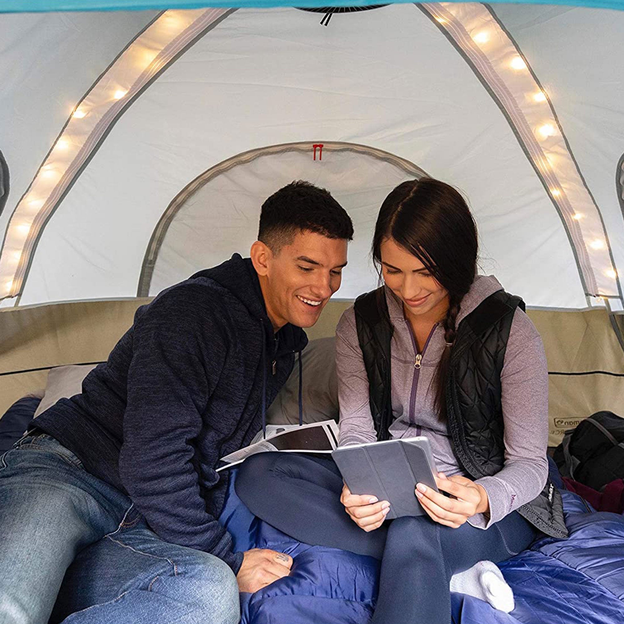 Coleman 6 Person Camping Dome Tent with Airflow System & LED Lighting (Used) - VMInnovations