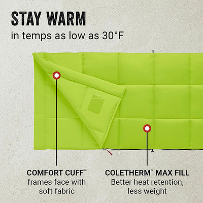 Coleman Montana 8 Person Tent & Kompact 30 Fahrenheit Sleeping Bag (2 Pack)