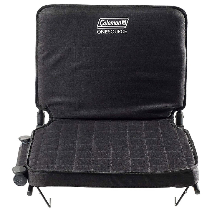 Coleman 17 In OneSource Foldable Padded Rechargeable Heated Stadium Seat, Black