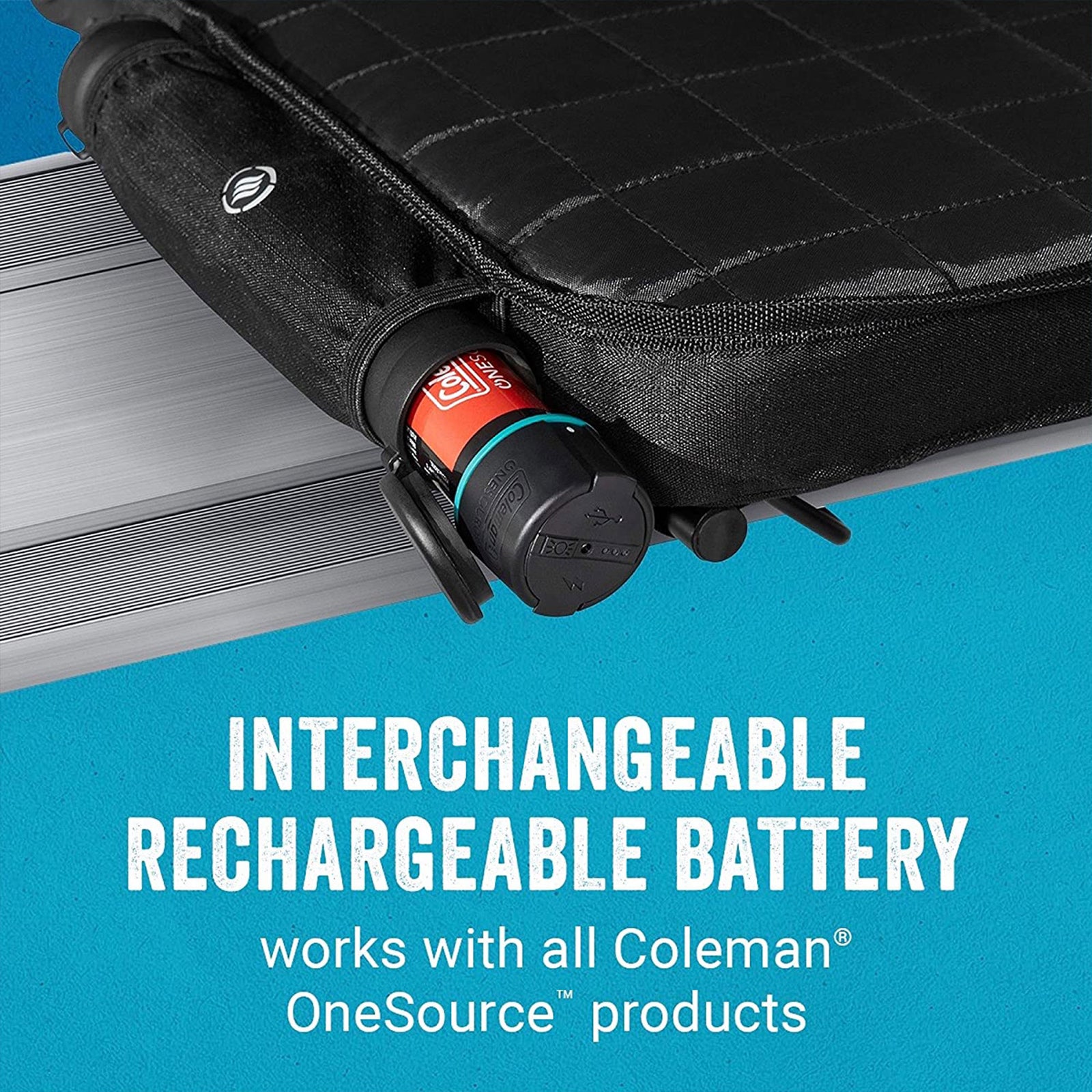 Coleman 17 In OneSource Foldable Padded Rechargeable Heated Stadium Seat, Black - VMInnovations